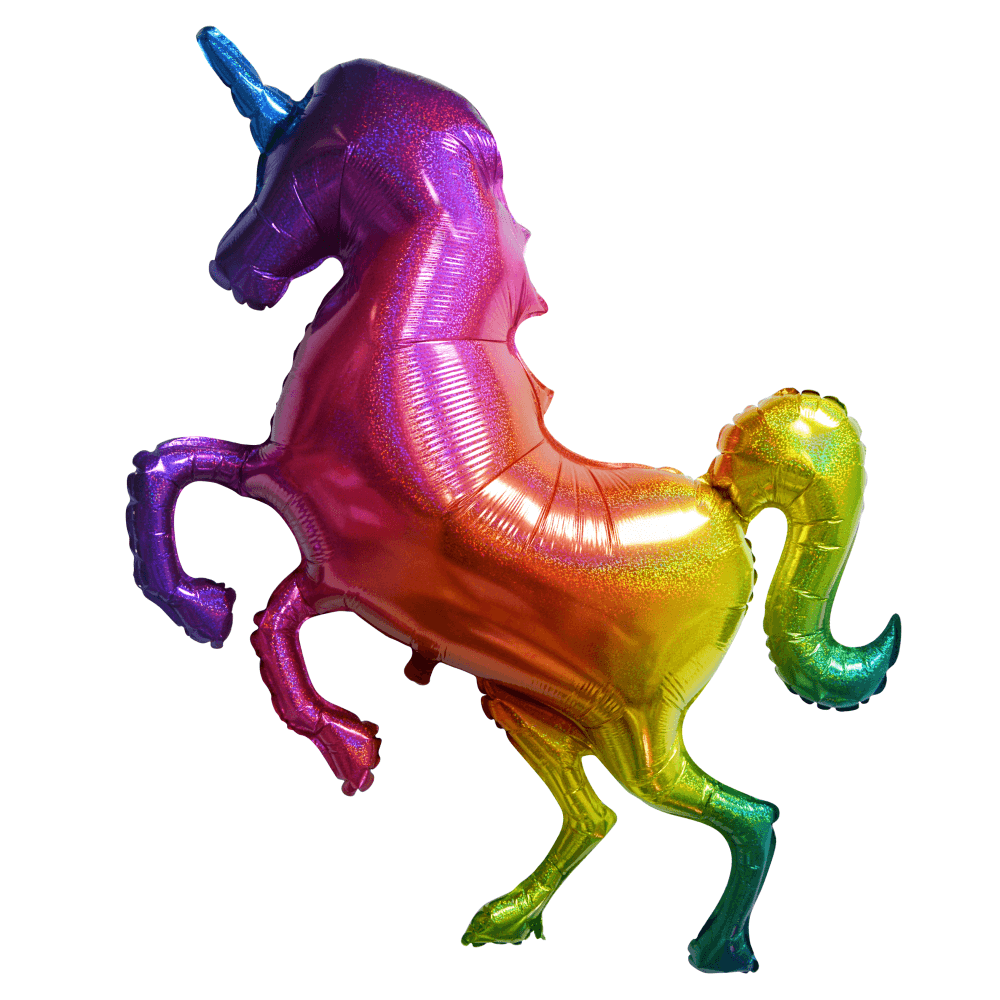 Сверкающий единорог, Радужный, Голография, 135см Сверкающий единорог, Радужный, Голография, 135см